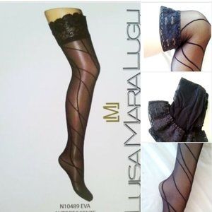 Luisa Maria Lugli Women's Eva Aut Diag Thigh-high Holds Up Coffie Leggings S bom